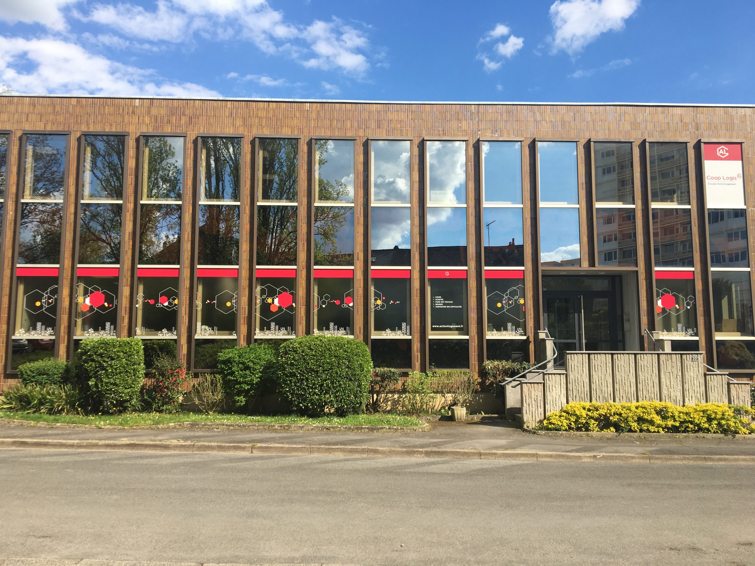 Vitrophanie sur batiment